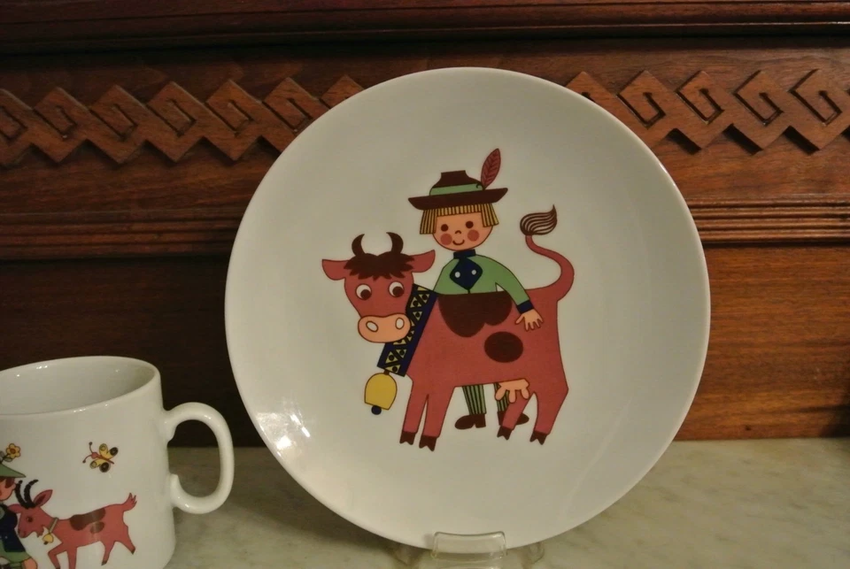 Taza y plato vintage Seltmann Weiden Bavaria para niños Foto 4 de 4