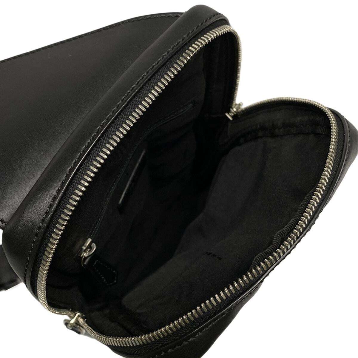 Auth FENDI Bugs Eye 7VZ033 Black Silver Nylon Leather Auth FENDI Bugs Eye 7VZ033 Black Silver Nylon Leather