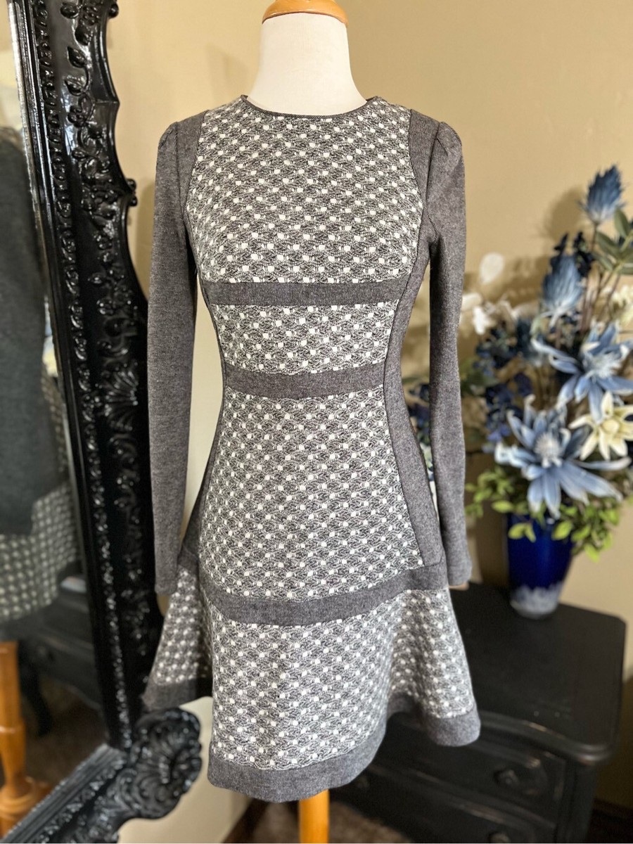 ■JJ JIGOTT(JJジゴット)Tweed chain coloring dress JJ Jigott long Sleeve Wool Dress Korean Brand Size Small | eBay