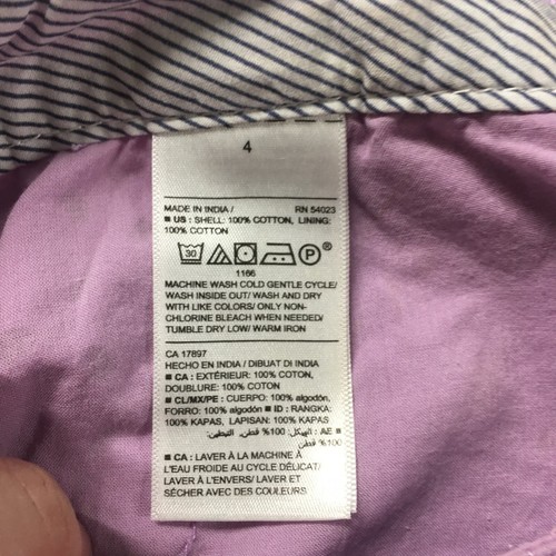 Old Navy Everyday Chino Shorts Womens 4 (actual 32x5) Purple Eyelet Mid Rise NEW - Picture 18 of 20