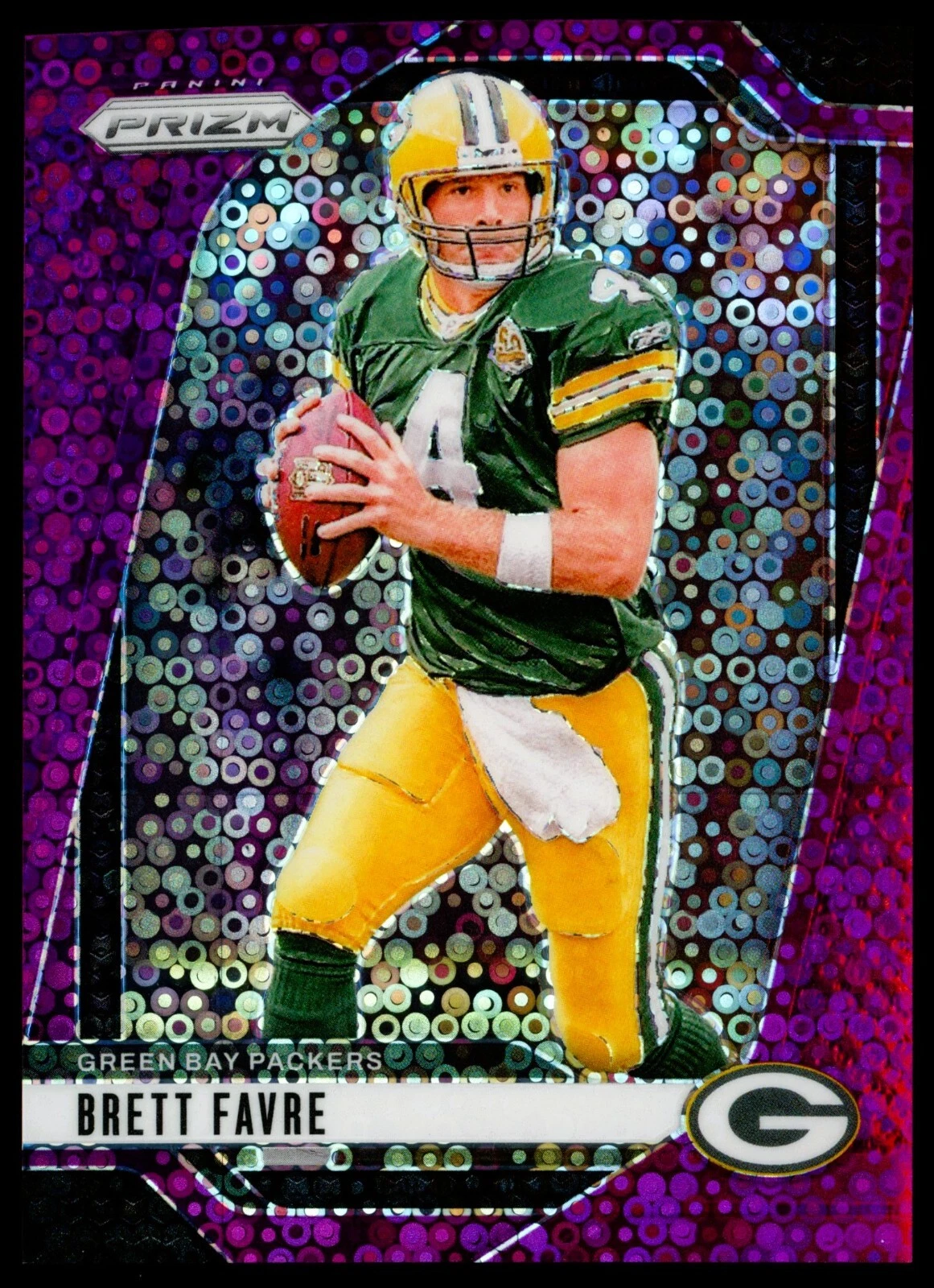 #110 Brett Favre 10/49 No Huddle Purple Prizm GreenBay Packers 2024 Panini Prizm