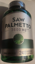Saw Palmetto 3600mg 240 Caps Gluten Free/No Soy/No Preservatives