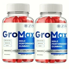 2-Pack Gromax Advanced Male Gummies to Boost Male Performance - 120 Capsules