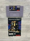 Lawnmower Man Super Nintendo SNES - Authentic w/ Manual! Tested Working!
