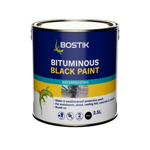 Bostik Bituminous Black Paint 2.5L - Picture 2 of 6