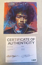 Hendrix Chuck Styles Blotter Art Print Signed PP Printer Proof COA 