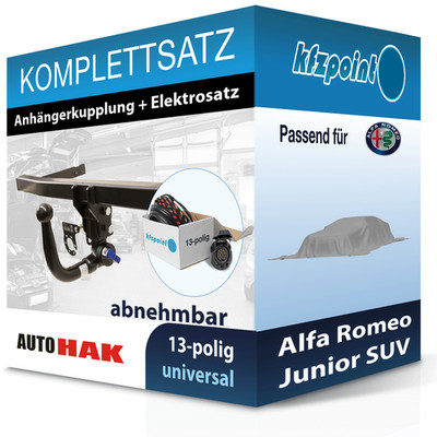 AUTO HAK Anhängekupplung abnehmbar und E-Satz für Alfa Romeo Junior SUV 24- FP