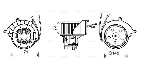 OL8629 AVA Blower FIT OPEL ASTRA (1998) 2.2