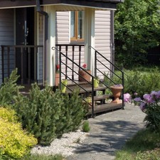 1 to 4 Steps Outdoor Handrail For Garden Stairs Steps Safety Grab Mobility Rail