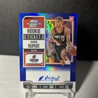 Rayan Rupert 2023-24 Panini Contenders Optic 21/49 Auto Blue Variation Ticket RC