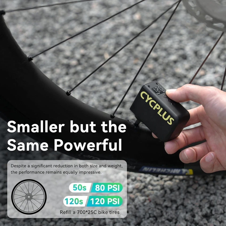 CYCPLUS AS2Ultra 120 PSI Electric Mini Pump, Gauge, Presta/Schrader - openbox - Image 4 of 4