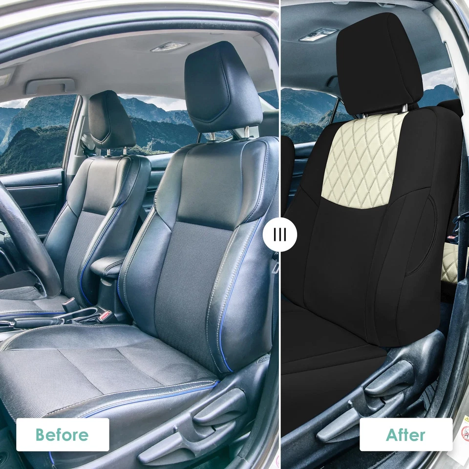 Fundas de asiento de auto personalizadas para Toyota Corolla S, SE, LE 2014-2019 (no se ajustan a XSE) Foto 4 de 4