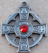 Celtic Raith Gras Geocoin - RE Antique Silver - Activated  Adoptable - TB5MGWC