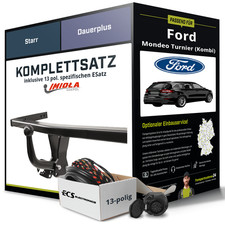 Für FORD Mondeo Turnier IV Typ BA7 Anhängerkupplung starr +eSatz 13pol 07- Kit