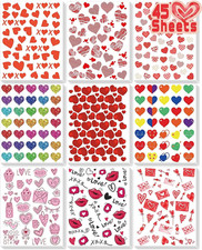 Valentine'S Heart Stickers - 2000PCS Cute Stickers for Cards Crafts