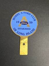 Vintage License Plate Topper Ford Model A Club Of Long Island Ny 1959 Vintage License Plate Topper Ford Model A Club Of Long Island Ny 1959