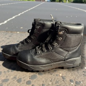 Size 12 RESPONSE GEAR Black Leather Tactical Work Boots ASTM F2413-11 EUC