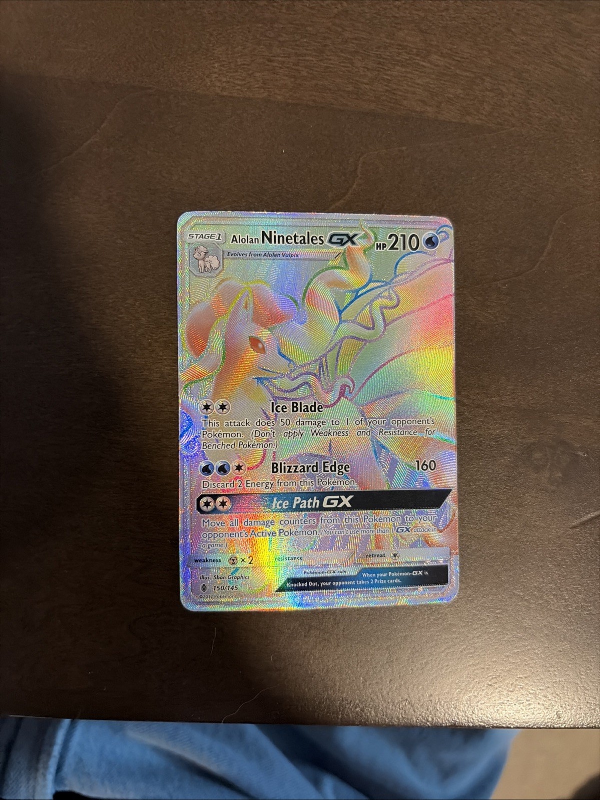Alolan Ninetales GX (Secret) 150/145 Sm-Guardians Rising Holo