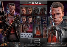 Hot Toys T-800 Battle Damaged 2.0 Terminator 2 Judgment Day 1/6 Scale DX46 New