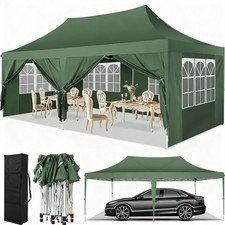 10x20 Pop Up Canopy Tent with 6 Sidewall Wedding Party Tent Outdoor UV50+ Gazebo