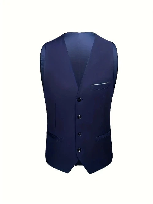 Hombres Formal Calce Ajustado Esmoquin Traje Blazers Alta Calidad Lujo Vestido Banquete Traje Foto 4 de 4