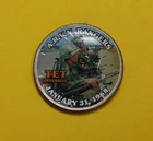 Colorized Kennedy Half Dollar Vietnam War Operation Hump HC16