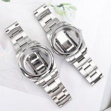 Oyster 36mm/39mm Watch Case Bracelet Sapphire Domed Bezel For SII NH35 Movement