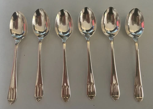 6 x vintage Sterling Silver Tea Spoons Sheffield Roberts & Dore Ltd