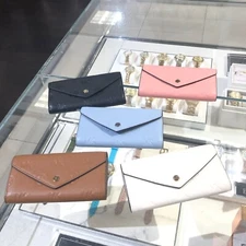 Michael Kors Jet Set Travel Large Logo Envelope Continental Wallet Leather