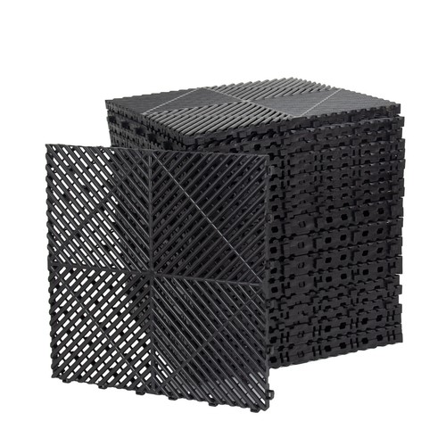 15.75'' x 15.75'' Interlocking Garage Floor Tiles Vented Water Drainage 25/50Pcs - 第 25/26 張圖片