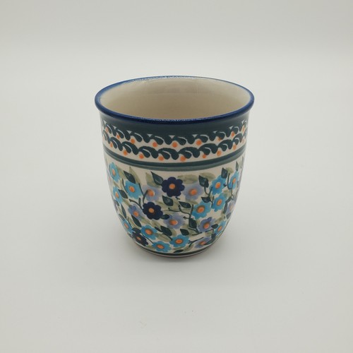 Tazza UNIKAT ceramica polacca fatta a mano gres disegno floreale - Foto 3 di 8