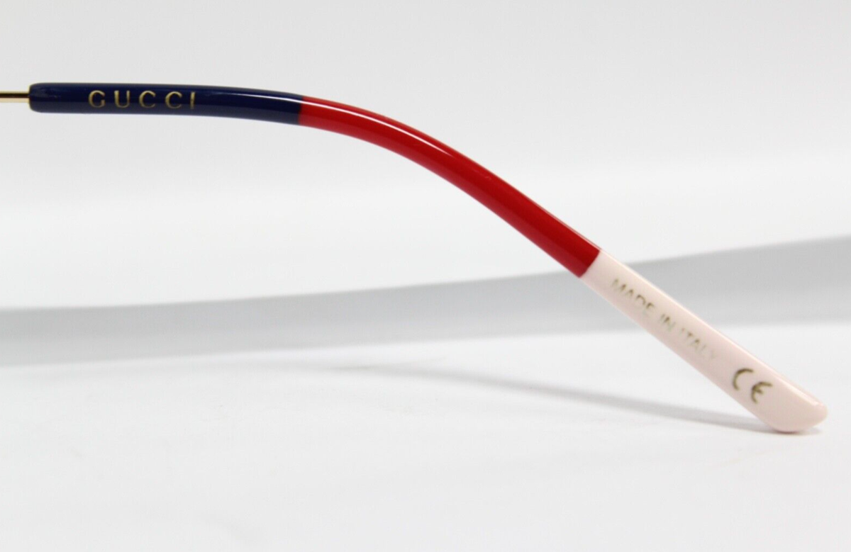 New GUCCI Oversized Reading Glasses GG0396O 002 56-18 Large Gold