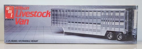 AMT Wilson Livestock Van Semi Trailer 1 25 Model Kit VTG No. 6684 ERTL-image