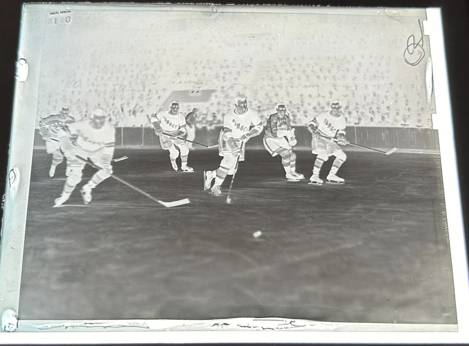 12/16/37 ART COULTER Leads CHARGE w/DILLON & PATRICK 4x5" B+W NEGATIVE RANGERS - Image 2 of 2