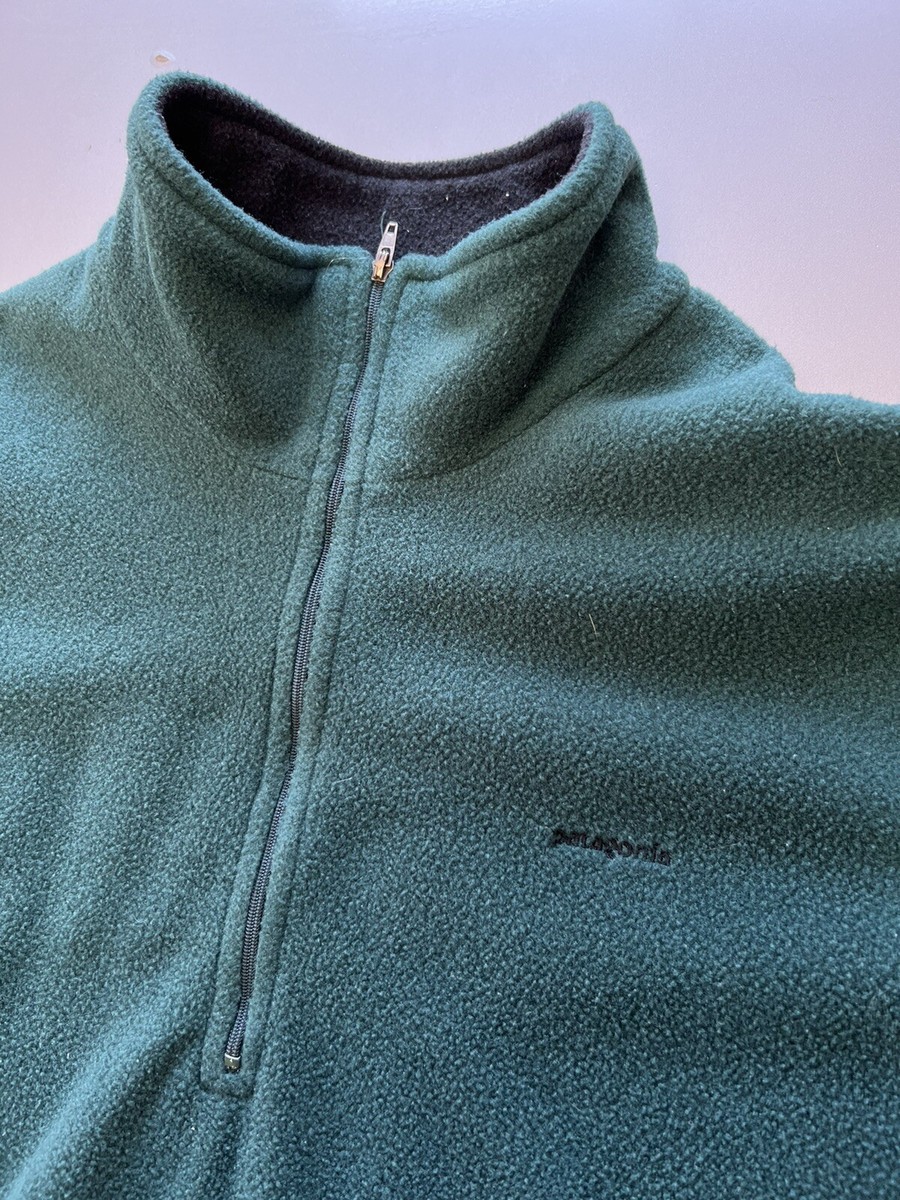 Vintage 90s Patagonia Capilene Green Fleece Half Zip Vintage 90s Patagonia Capilene Green Fleece Half Zip