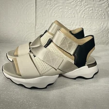 Sorel Kinetic Impact Strappy Sandals NL4074-920 Beige Adjustable Womens Size 10