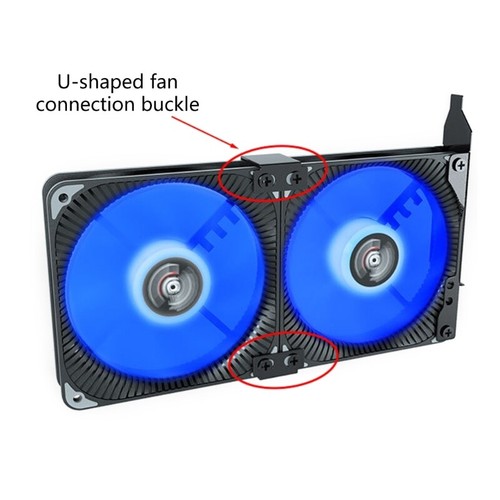 20x Parallel Buckles for 12-14cm Graphics Card Cooling DIY Chassis PC Fan Fixing - Afbeelding 4 van 10
