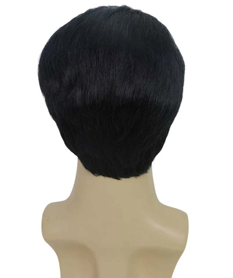 HPO Adult Grease Danny Zuko Wig for Men, Black Slicked-Back Style - Image 4 of 4