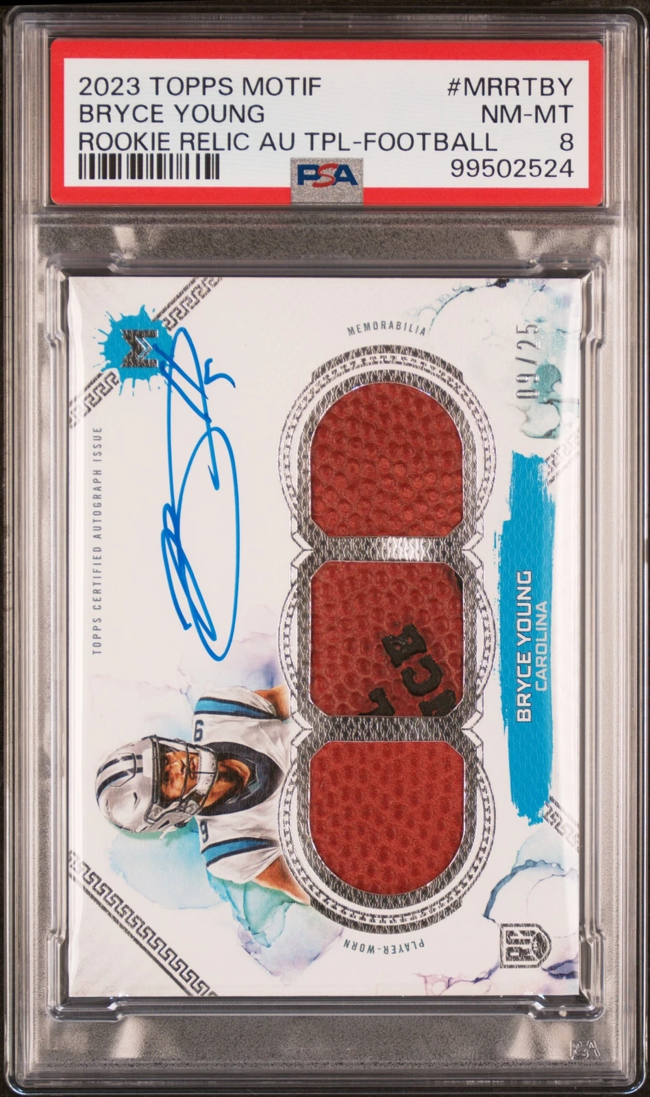 Bryce Young Topps Motif Motif Rookie Relic Autograph Triple #MRRTBY Football