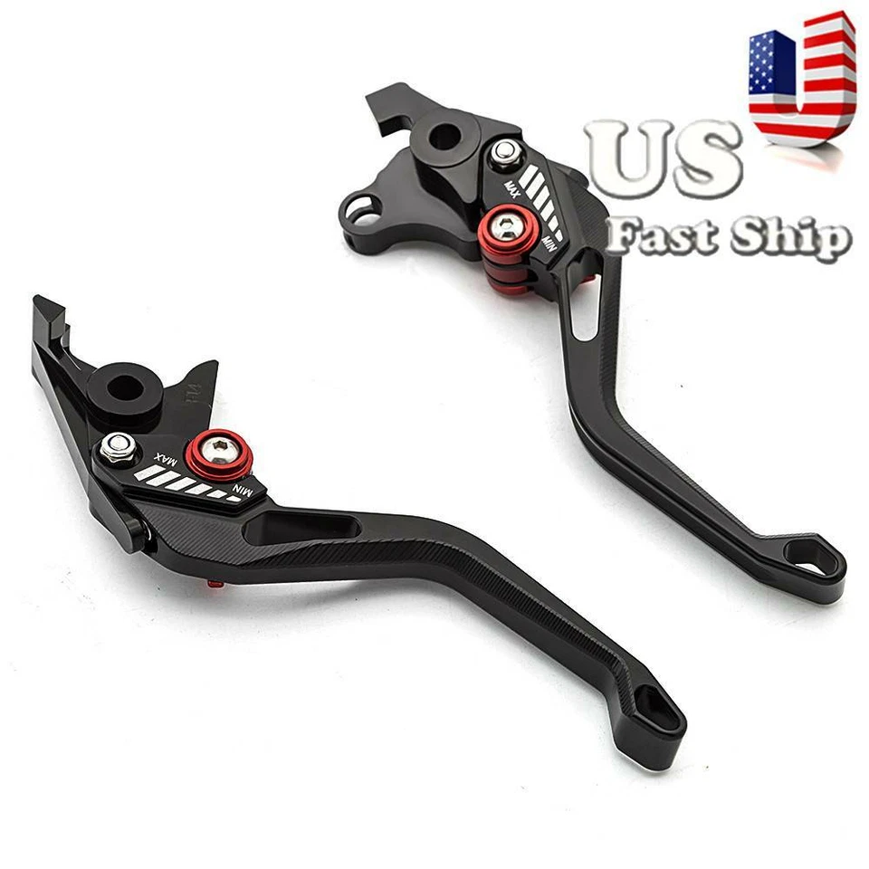 For Yamaha YZF R6 2005-2016 2015 14 USA Stock Sandblast 3D Short Rhombus Levers - Image 2 of 4