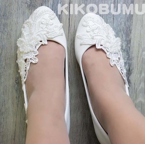 flat ivory bridal shoes