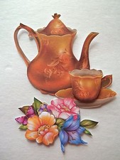 3D - U Pick - TP2 Teapot Tea Cup Teapot Vintage Scrapbook Card Embellishment