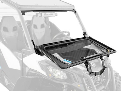SuperATV Flip Down Glass Windshield for Can-Am Maverick Trail/ Double Wiper