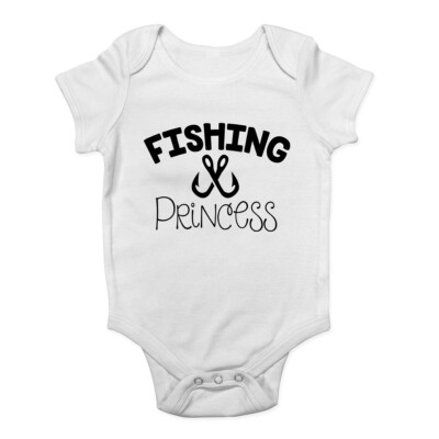 Fishing Princess Baby Grow Weste Body Jungen Mädchen