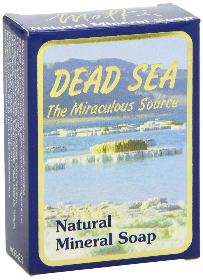 MALKI DEAD SEA Malki Totes Meer Mineralseifen 100% natürliche Mineralseife 90g Riegel Schuppenflechte Ekzeme