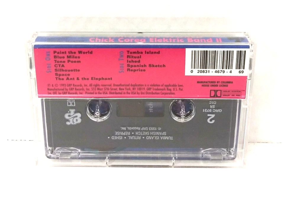 Chick Corea Elektric Band II Paint The World LP Cassette (1993 GRP) Rare OOP EUC Foto 3 de 4