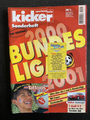 Kicker Bundesliga Sonderheft 2000/2001 Super-Stecktabelle 1. und 2. Bundesliga - Bild 1 von 15