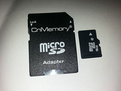 CnMemory Micro SDHC Class 4  16 GB mit Adapter - Neu