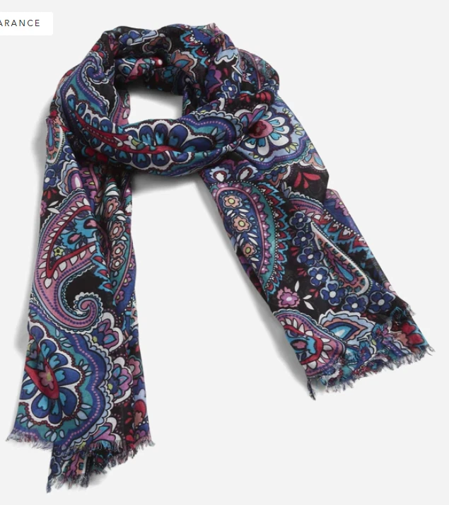 Vera Bradley Haymarket Paisley SOFT FRINGE SCARF (New with Tags & Sealed)