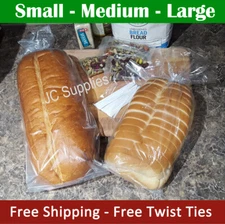 100 - 1000 Bread Bags w Twist Ties for Homemade loaf recipe baked pan loaves